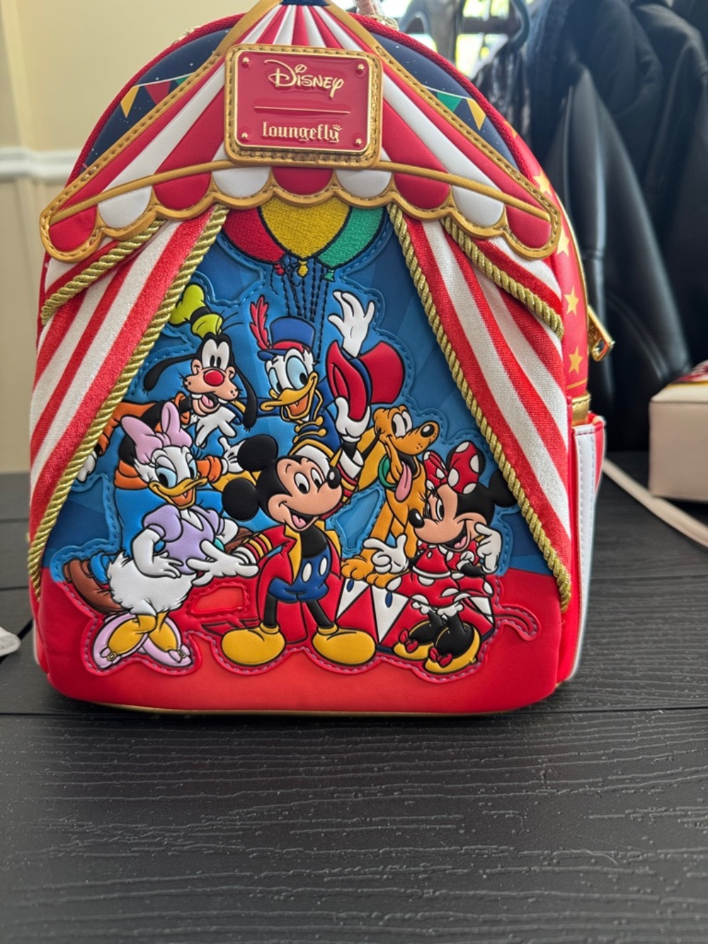 Disney x Loungefly Circus Characters Mini Backpack - Red Multicolor